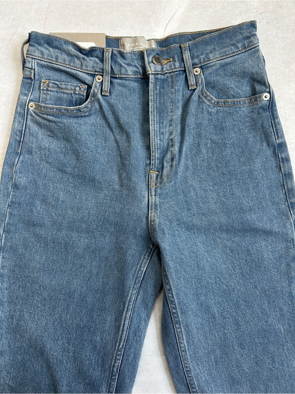 NWT Everlane The Original Cheeky Jean Stone-Washed Sky, High Rise, Straight, 24 - Picture 5 of 16